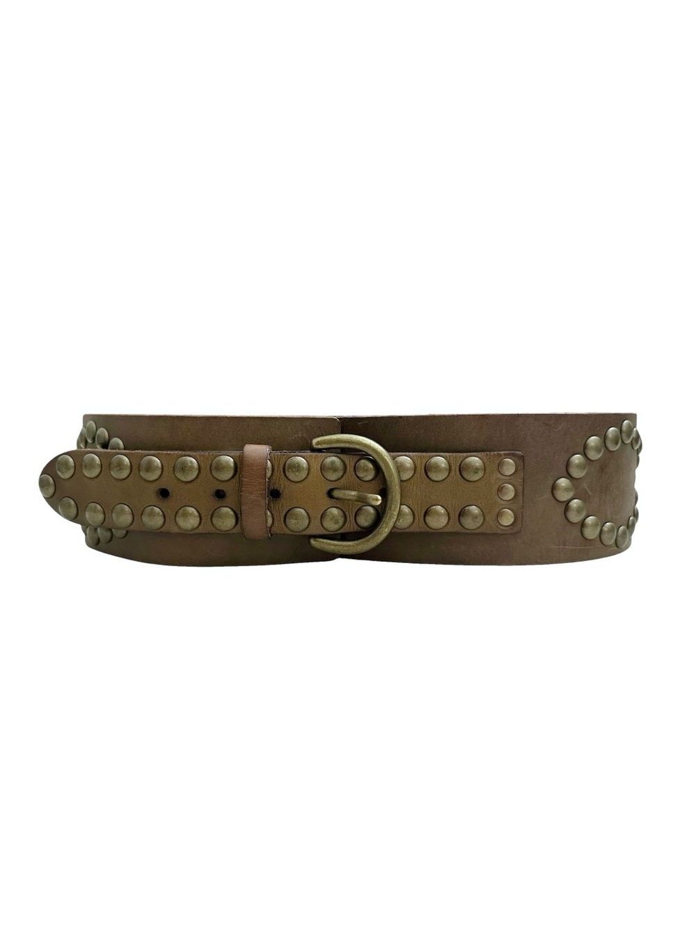 Vintage Linea Pelle Studded Leather Statement Belt - Picture 7 of 12